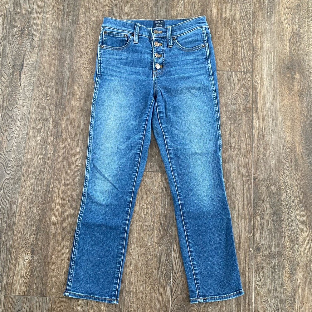 J. Crew High-Rise Vintage Straight Leg Denim